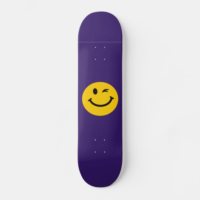 Winking face skateboard (Front)