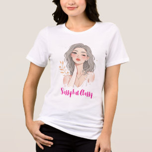 Winking Grey-Haired Beauty Tri-Blend Shirt