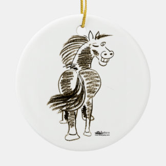 Winking Horse Good Luck! Ceramic Tree Decoration
