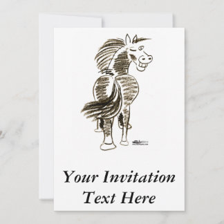 Winking Horse Good Luck! Invitation