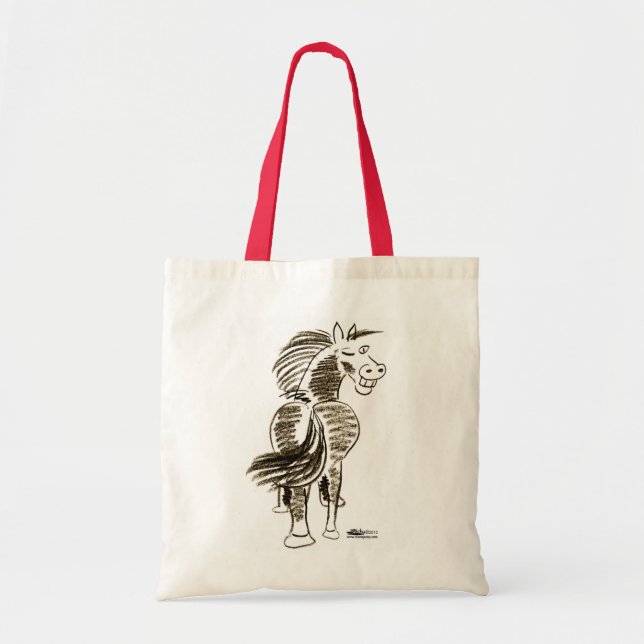 Winking Horse Good Luck! Tote Bag (Front)