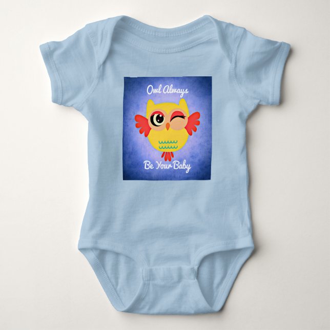 Winking Owl Baby Bodysuit (Front)