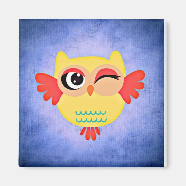 Winking Owl Magnet (Front)