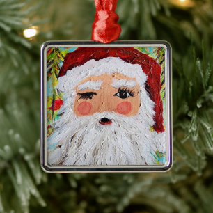 Winking Santa Ornament