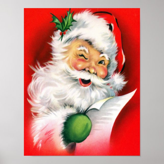 Winking Santa Poster (Front)