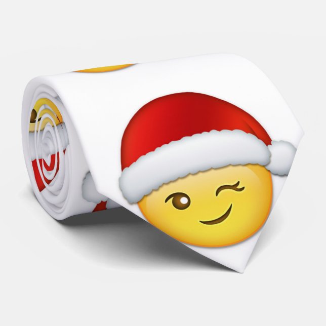 "WINKING SANTA*** TIE (Rolled)