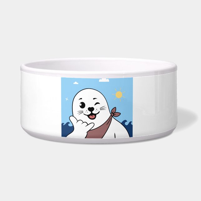 Winking Seal Wearing a Bandanna Throwing Shaka Sig (Front)