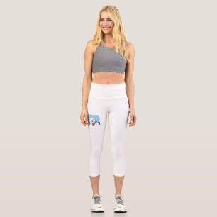 Winking Seal Wearing a Bandanna Throwing Shaka Sig Capri Leggings