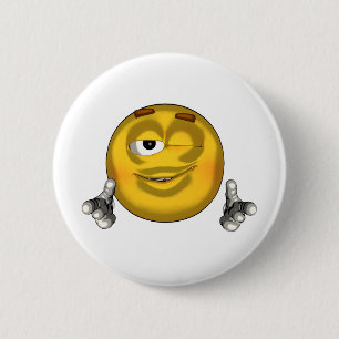 Winking - toon 6 cm round badge