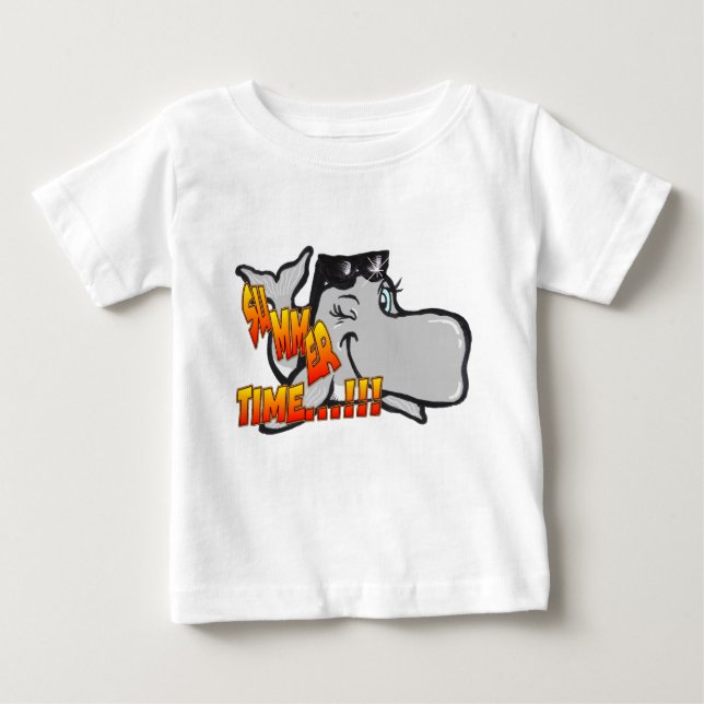 Winking Whale Baby T-Shirt (Front)