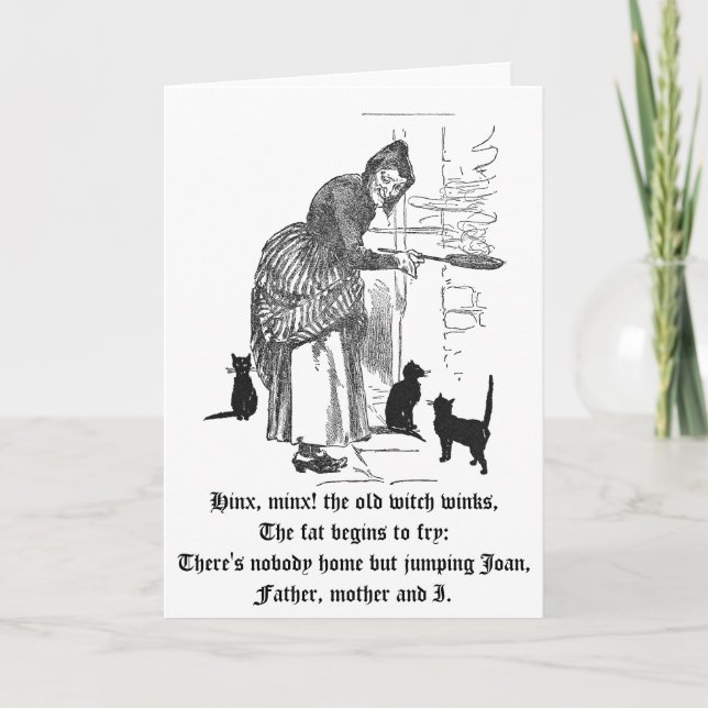 Winking Witch Nursery Rhyme Card (Front)