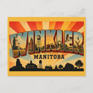 Winkler Manitoba Prairie City Postcard