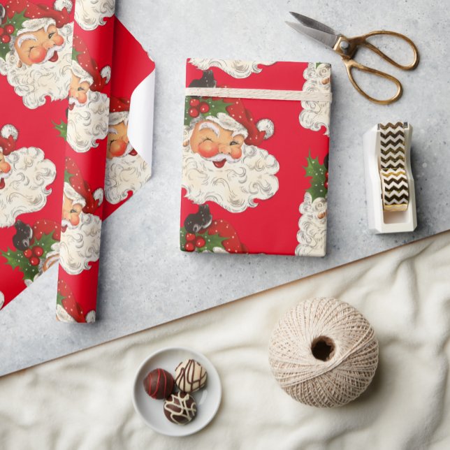 Winklinge eye father christmas head wrapping paper (Creator Uploaded)