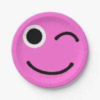 Winky Face Pink Flirty Winking Emoticon Emojii