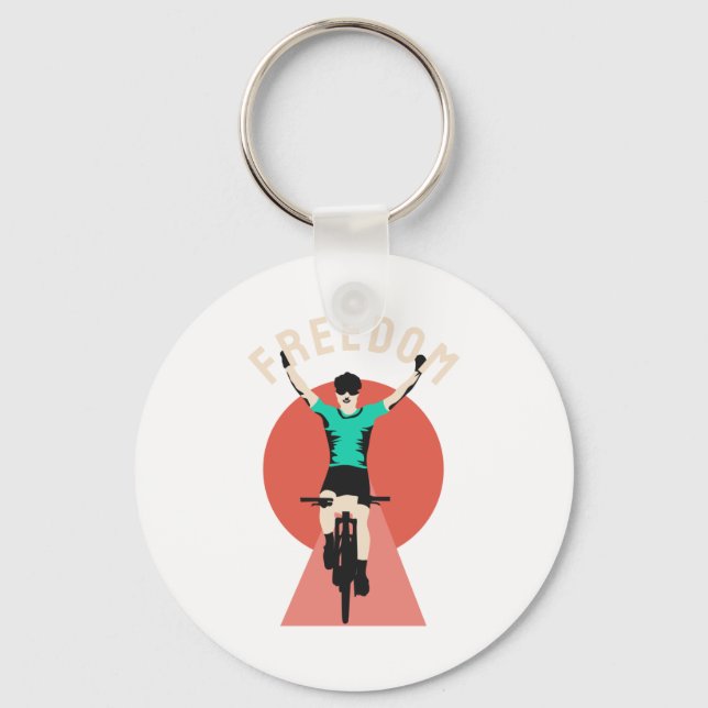 Winner Biker Retro Style Freedom Key Ring (Front)