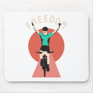 Winner Biker Retro Style Freedom Mouse Pad