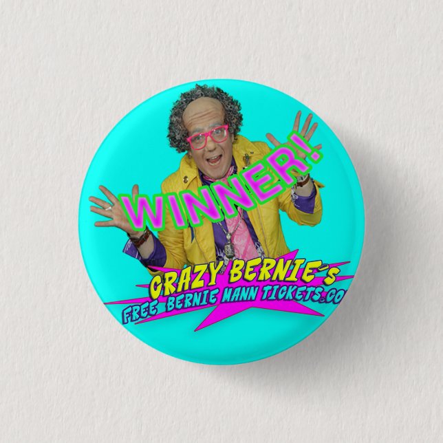 WINNER! Button! 3 Cm Round Badge (Front)