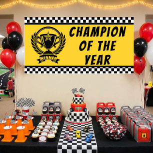 Winner Champion of the Year Banner Custom Trophy