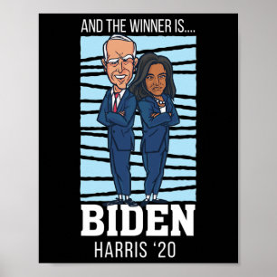 Winner Champions President Joe Biden Kamala Harris Poster