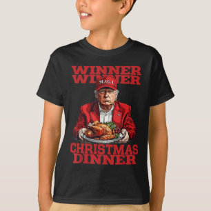 Winner Chritsmas Dinner Santa Trump Xmas Thanksgiv T-Shirt