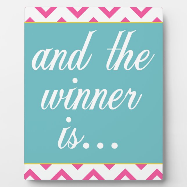 Winner Copy Plaque (Front)