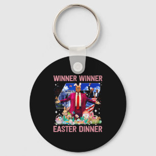 Winner Easter Dinner Trump Bunny Hunt Eggs Happy E Key Ring