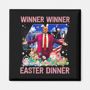 Winner Easter Dinner Trump Bunny Hunt Eggs Happy E Magnet