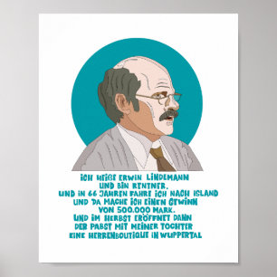 winner Erwin Lindemann - Loriot - Funny Poster