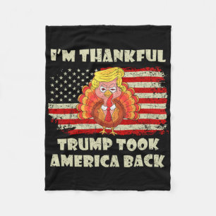 Winner I'm Thankful Trump Won Took America Ck Than Fleece Blanket