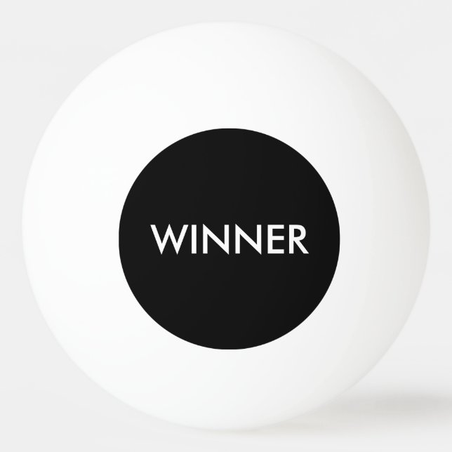Winner Loser Ping Pong Table Tennis Black White Ball (Front)