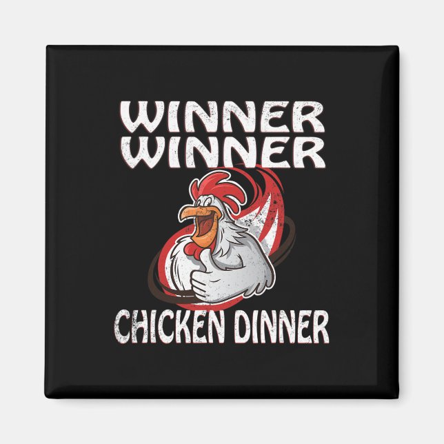 Winner Loser Video Game Chicken Dinner Game Player Magnet (Front)