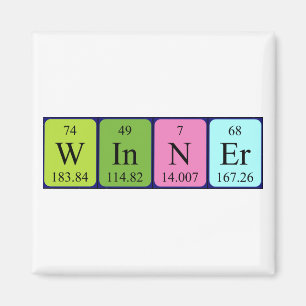Winner periodic table name magnet