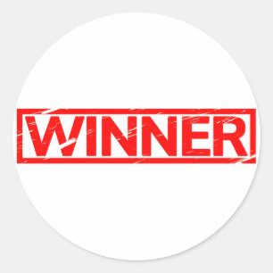 Winner Stamp Classic Round Sticker