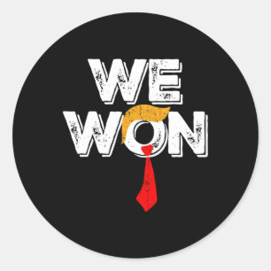 Winner Trump Vance We Won Took Byck America  Classic Round Sticker
