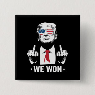 Winner Trump We Won Inauguration Day 47th 15 Cm Square Badge