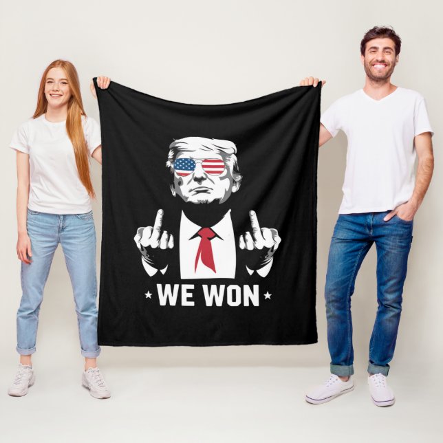 Winner Trump We Won Inauguration Day 47th  Fleece Blanket (In Situ)