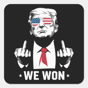 Winner Trump We Won Inauguration Day 47th  Square Sticker