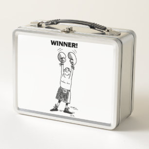 Winner white and stainless steel lunchbox