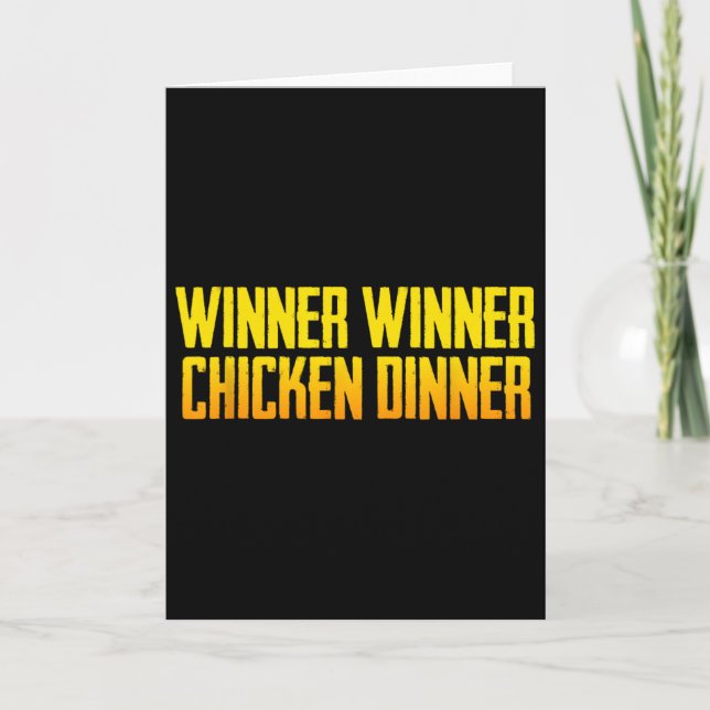 Winner Winner Chicken Dinner Black Men's Modern Sp Card (Front)
