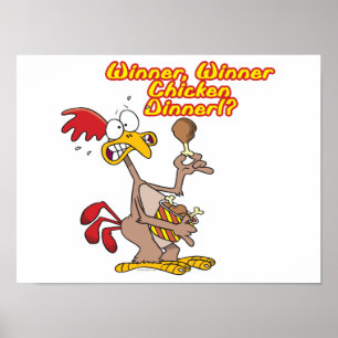 winner winner chicken dinner irony humour poster