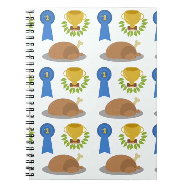 Winner Winner Chicken Dinner Pattern Cartoon Notebook (Front)