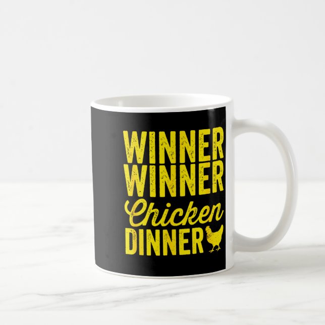 Winner Winner Chicken Dinner Silhouette (dark)  Coffee Mug (Right)