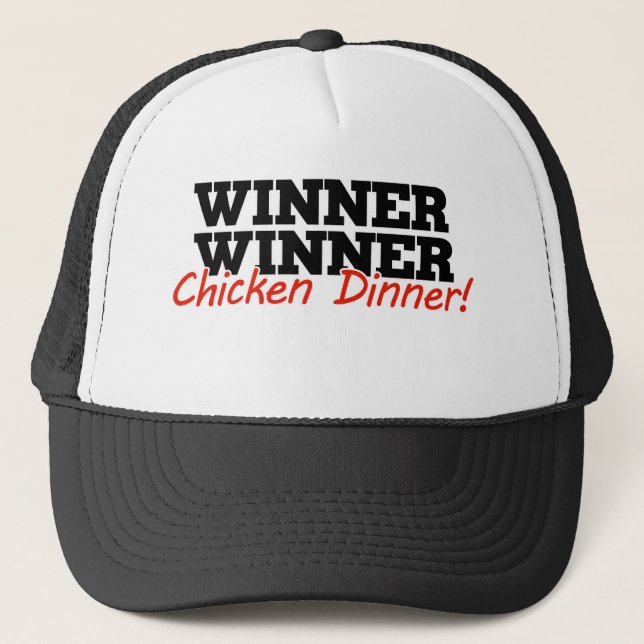 Winner winner chicken dinner trucker hat (Front)