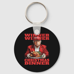 Winner Winner Christmas Dinner Funny Trump Xmas Sa Key Ring