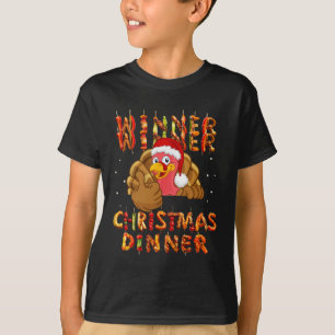 Winner Winner Christmas Dinner Santa Claus Trump T T-Shirt