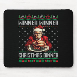 Winner Winner Christmas Dinner Santa Trump Ugly Sw Mouse Pad