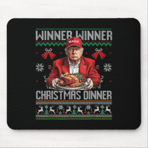 Winner Winner Christmas Dinner Santa Trump Ugly Sw Mouse Pad