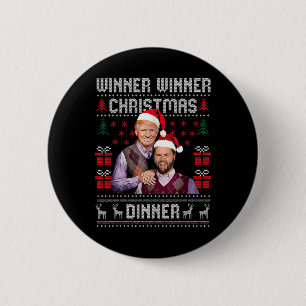 Winner Winner Christmas Dinner Santa Trump Vance U 6 Cm Round Badge