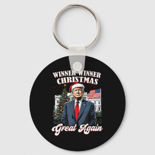Winner Winner Christmas Great Again Fun Trump 2024 Key Ring