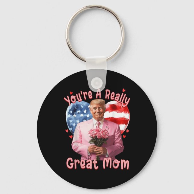 Winner Winner Easter Dinner Trump Bunny Easter  Key Ring (Front)